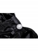 Gothic Lace Design Pearl Decoration Sexy Ruffle Off Shoulder Black Velvet Dress