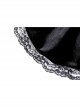 Gothic Lace Design Pearl Decoration Sexy Ruffle Off Shoulder Black Velvet Dress