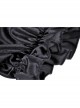 Gothic Lady Off Shoulder Pleated Lace Design Velvet Black Party Dress