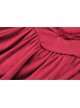 Gothic Lady Off Shoulder Pleated Lace Design Velvet Red Party Dress