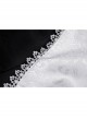 Black Lolita White Lace Big Bow Collar Short Sleeve Dress