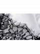 Gothic The heart Drip Lace Decoration Large Lapel Bandage Black  Blouse