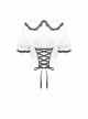 Gothic The heart Drip Lace Decoration Large Lapel Bandage Black  Blouse