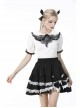 Gothic The heart Drip Lace Decoration Large Lapel Bandage Black  Blouse