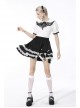 Gothic The heart Drip Lace Decoration Large Lapel Bandage Black  Blouse