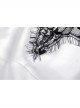 Gothic The heart Drip Lace Decoration Large Lapel Bandage Black  Blouse