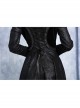 Black Gothic Pattern Printing Decoration Buckle Strap Design Jacket Of Sides Long Middle Short