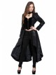 Black Gothic Pattern Printing Decoration Buckle Strap Design Jacket Of Sides Long Middle Short