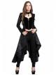 Black Gothic Pattern Printing Decoration Buckle Strap Design Jacket Of Sides Long Middle Short