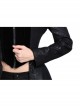 Black Gothic Pattern Printing Decoration Buckle Strap Design Jacket Of Sides Long Middle Short