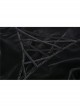 Gothic Cross Decoration Double-Breasted Design Frilled Lace Lapel Long Velvet Black Jacket