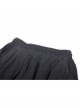 Black Gothic Vintage Elastic Waist Design Multi-Frills Chiffon Long Skirt