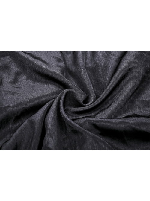 Black Gothic Vintage Elastic Waist Design Multi-Frills Chiffon Long Skirt