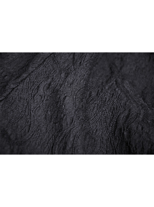 Punk Sexy Hollow Out Lace Pattern Decoration Black Bell Trousers