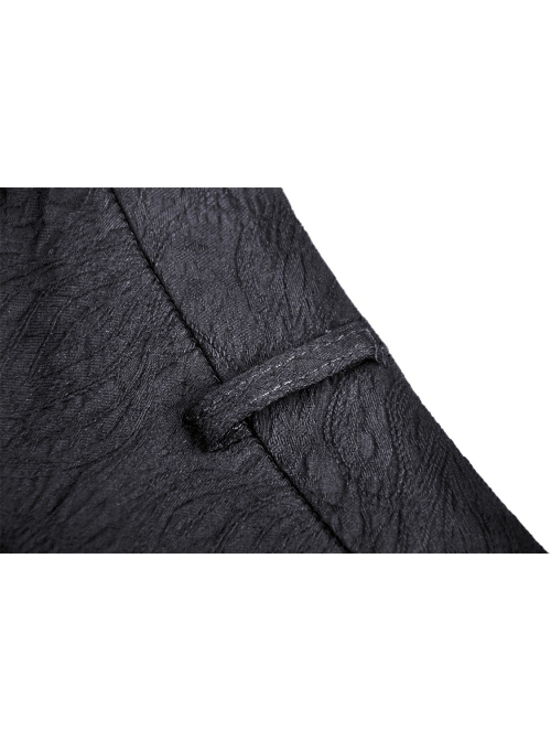 Punk Sexy Hollow Out Lace Pattern Decoration Black Bell Trousers