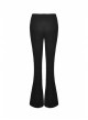 Punk Sexy Hollow Out Lace Pattern Decoration Black Bell Trousers