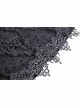 Punk Sexy Hollow Out Lace Pattern Decoration Black Bell Trousers