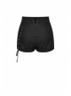 Gothic Metal Ghost Hand Decoration Black High Waist Mini Shorts
