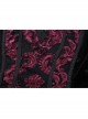 Gothic Black And Red Graphic Printing Design Chest Strap Decoration Flared Sleeves Female T-shirt