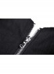 Black Punk Heart-Shaped Metal Buckle Decoration Sexy Waist Zip Top
