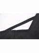 Black Punk Heart-Shaped Metal Buckle Decoration Sexy Waist Zip Top