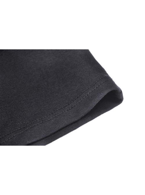 Punk Metal Orifice Decoration Sexy Asymmetrical Black Cold Shoulder Top