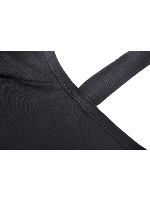 Punk Metal Orifice Decoration Sexy Asymmetrical Black Cold Shoulder Top