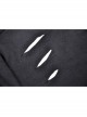 Punk Metal Orifice Decoration Sexy Asymmetrical Black Cold Shoulder Top