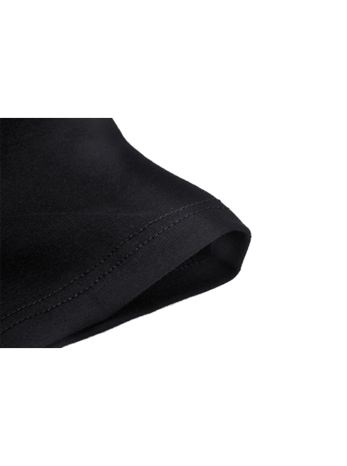 Black Punk Metal Chain Decoration Chest Square Neck Short Top