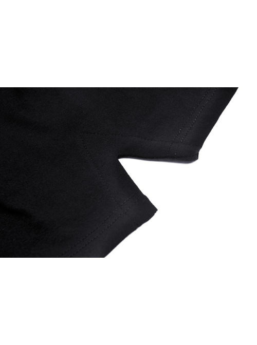Black Punk Metal Chain Decoration Chest Square Neck Short Top