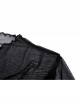 Gothic Women Pleated Lace Sexy Transparent High Neck Daily Top