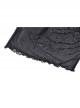 Gothic Women Pleated Lace Sexy Transparent High Neck Daily Top