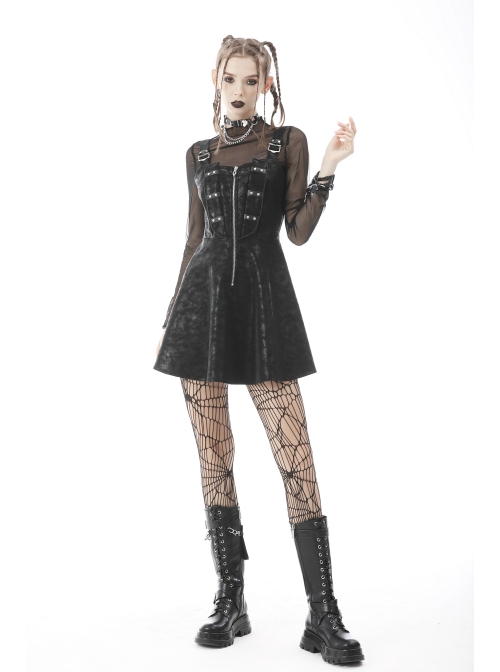 Gothic Women Pleated Lace Sexy Transparent High Neck Daily Top