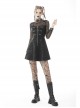 Gothic Women Pleated Lace Sexy Transparent High Neck Daily Top