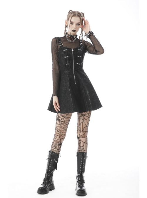 Gothic Women Pleated Lace Sexy Transparent High Neck Daily Top