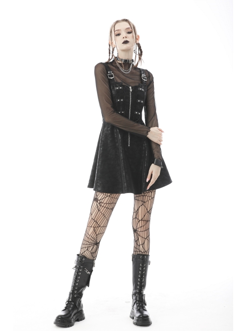 Gothic Women Pleated Lace Sexy Transparent High Neck Daily Top