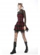 Gothic Women Pleated Lace Sexy Transparent High Neck Daily Top