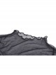 Gothic Women Pleated Lace Sexy Transparent High Neck Daily Top