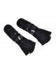 Black Punk Metal Orifice Decoration Warm Wooly Heart-Shaped Plaid Cat Claw Gloves