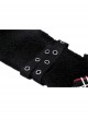 Black Punk Metal Orifice Decoration Warm Wooly Heart-Shaped Plaid Cat Claw Gloves