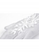 Gothic Women White Strap Design Pattern Printing Decoration Embroidery Wedding Gloves