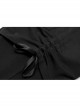Punk Side Open Drawstring Design Sexy Elastic Black Flared Pants