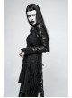 Gothic Retro Rose Pattern Printing Decoration Black Lace Rope Dress