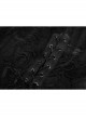Gothic Retro Rose Pattern Printing Decoration Black Lace Rope Dress