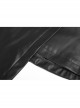 Punk Fake Waistband Decoration A-Shaped Pendulum Leather Black Irregular Half Short Skirt