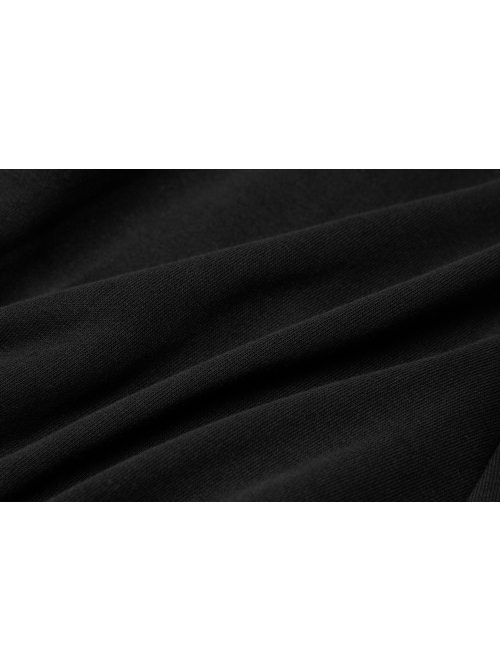 Punk Asymmetrical Diagonal Cut Design Hollow On The Chest Dark Knitted Slim Dress