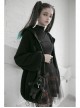 Punk Lace Mesh Stitching Plaid Metal Buckle Decoration High Waist Black And Red Short Skirt