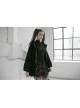 Punk Lace Mesh Stitching Plaid Metal Buckle Decoration High Waist Black And Red Short Skirt