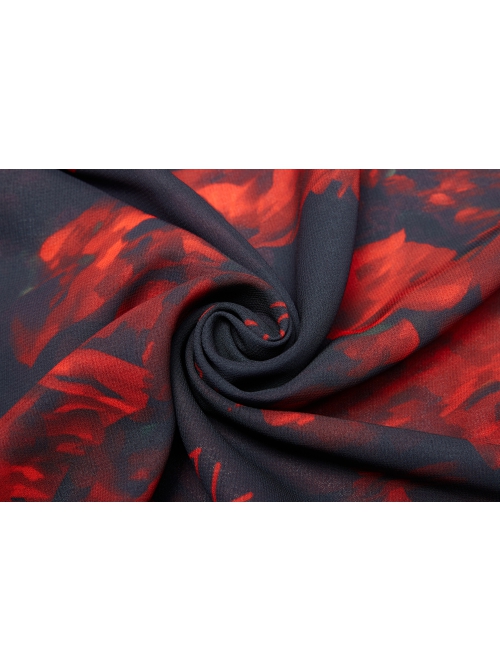 Punk Layered Irregular Skirt Pattern Printing Decoration High Waist Chiffon Print Skirt