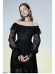 Punk Printed Polka Dot Decoration Lotus Leaf Collar Strap Design Texture Chiffon Dress
